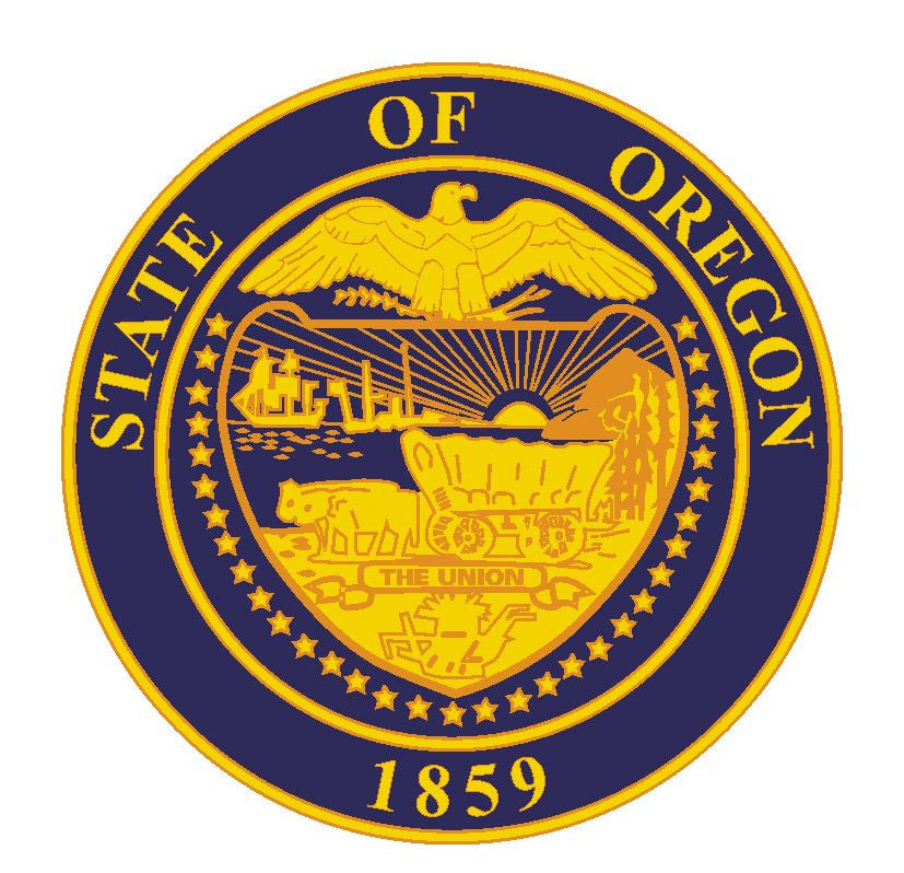 Oregon State Seal Vinyl Sticker R554 - Winter Park Products