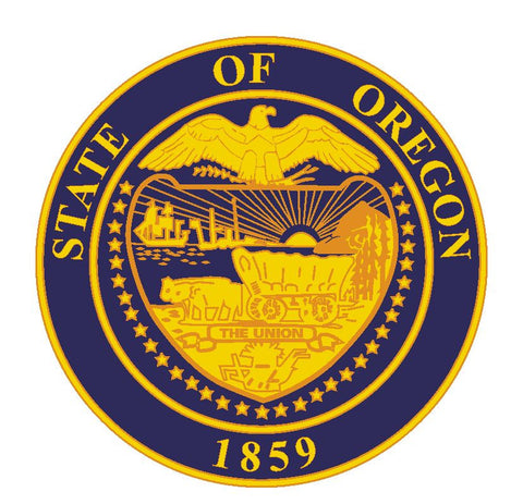Oregon State Seal Vinyl Sticker R554 - Winter Park Products