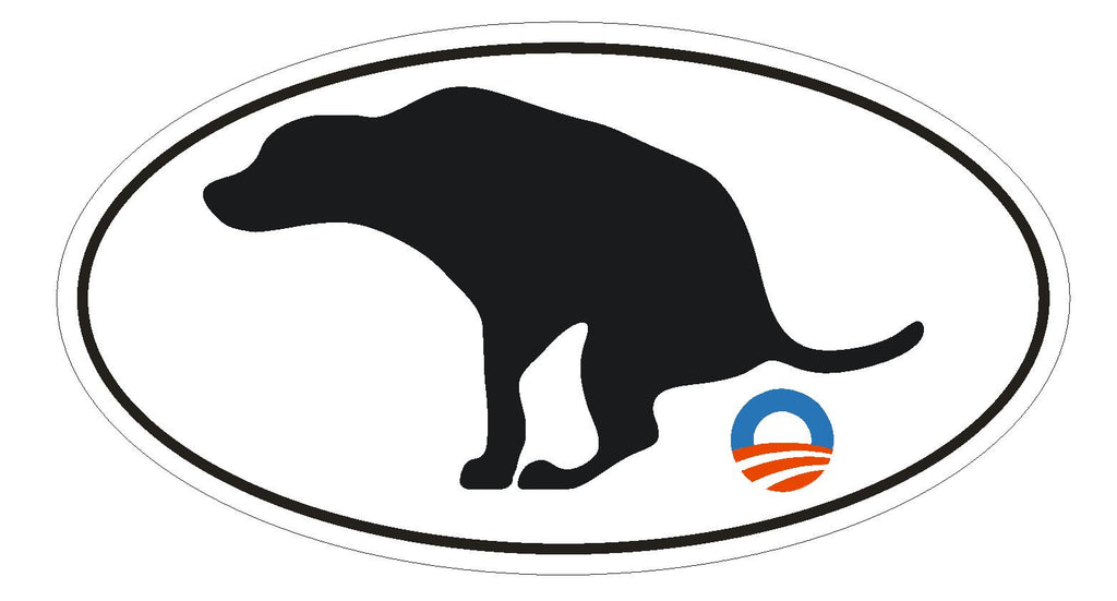 Anti Obama Dog EURO OVAL Bumper Sticker or Helmet Sticker D501 - Winter Park Products