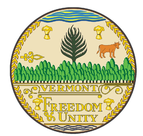 Vermont State Seal Vinyl Sticker R562 - Winter Park Products