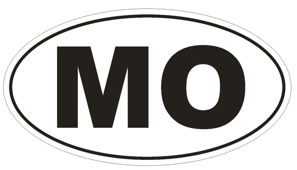 MO Missouri Euro Oval Bumper Sticker or Helmet Sticker D471 Macau Country Code - Winter Park Products