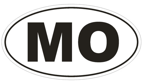 MO Missouri Euro Oval Bumper Sticker or Helmet Sticker D471 Macau Country Code - Winter Park Products