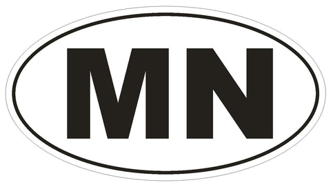 MN Minnesota Euro Oval Bumper Sticker or Helmet Sticker D469 Mongolia Country Code - Winter Park Products
