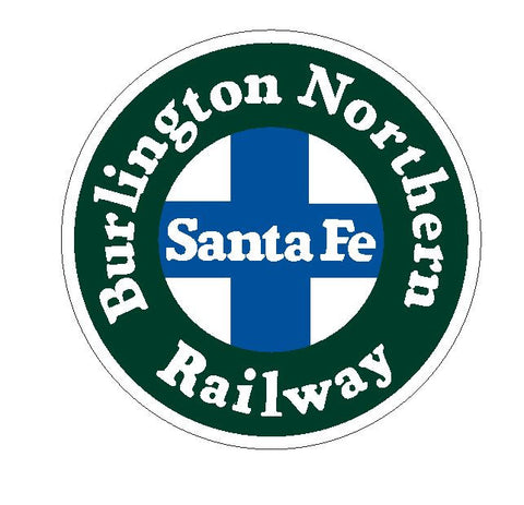 Burlington Northern Railway Railroad Santa Fe Vinyl Sticker R380 - Winter Park Products