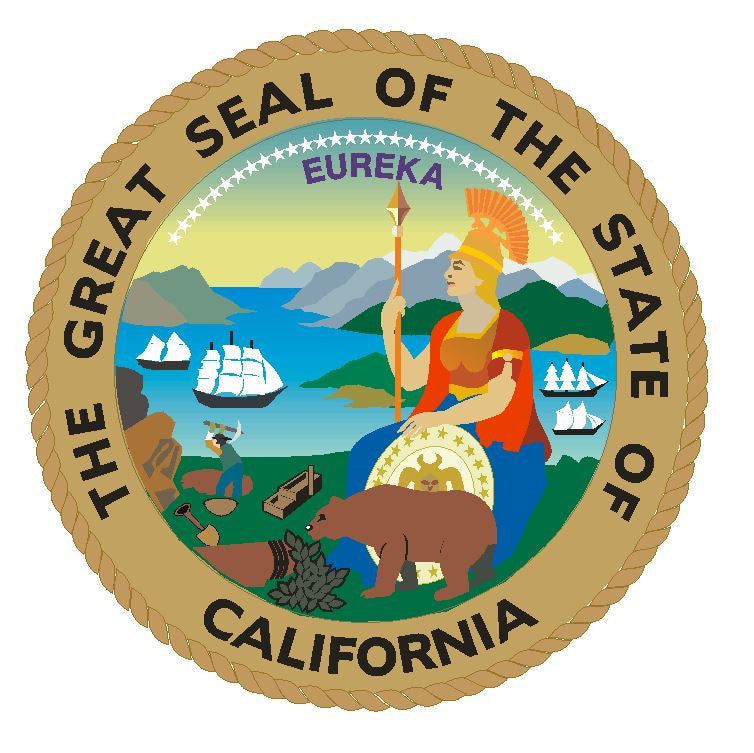 California State Seal Vinyl Sticker R7 - Winter Park Products