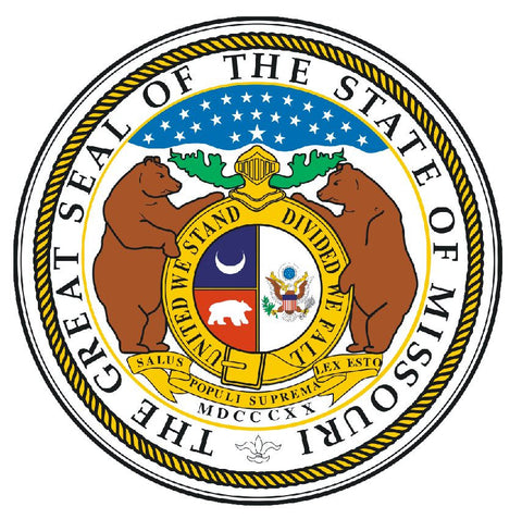 Missouri State Seal Vinyl Sticker R9 - Winter Park Products