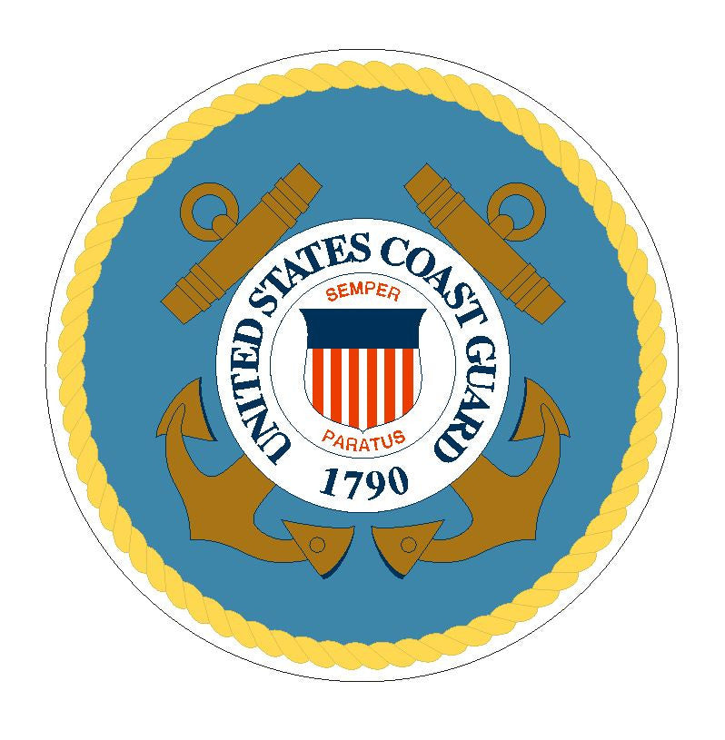 United States Coast Guard Vinyl Sticker R13 - Winter Park Products