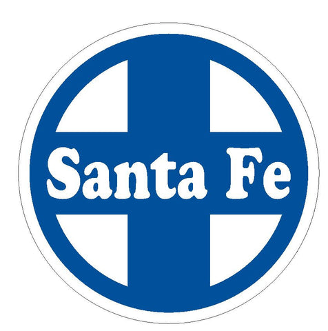 Santa Fe Blue Railway Railroad Vinyl Sticker R581 - Winter Park Products