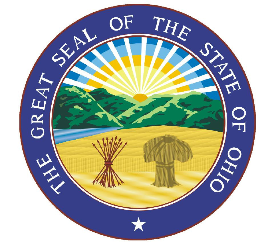 Ohio State Seal Vinyl Sticker R552 - Winter Park Products