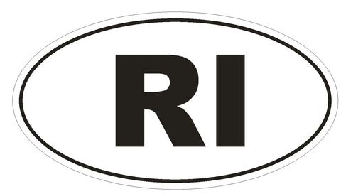 RI Rhode Island Euro Oval Bumper Sticker or Helmet Sticker D486 Indonesia Country Code - Winter Park Products