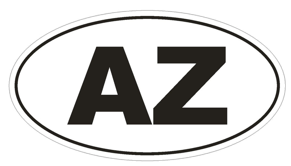 AZ Arizona Euro Oval Bumper Sticker or Helmet Sticker D448 Azerbaijan - Winter Park Products