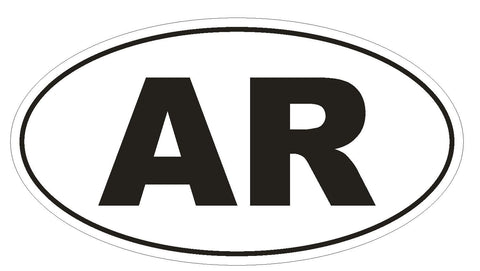AR Arkansas Euro Oval Bumper Sticker or Helmet Sticker D449 Argentina Country Code - Winter Park Products