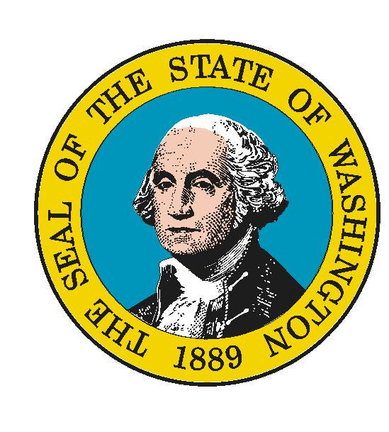 Washington State Seal Vinyl Sticker R32 - Winter Park Products