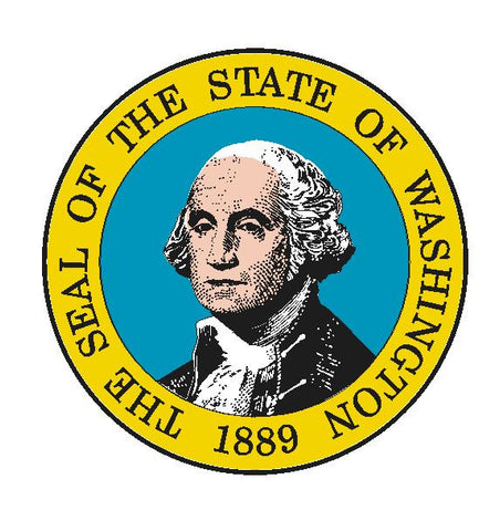 Washington State Seal Vinyl Sticker R32 - Winter Park Products