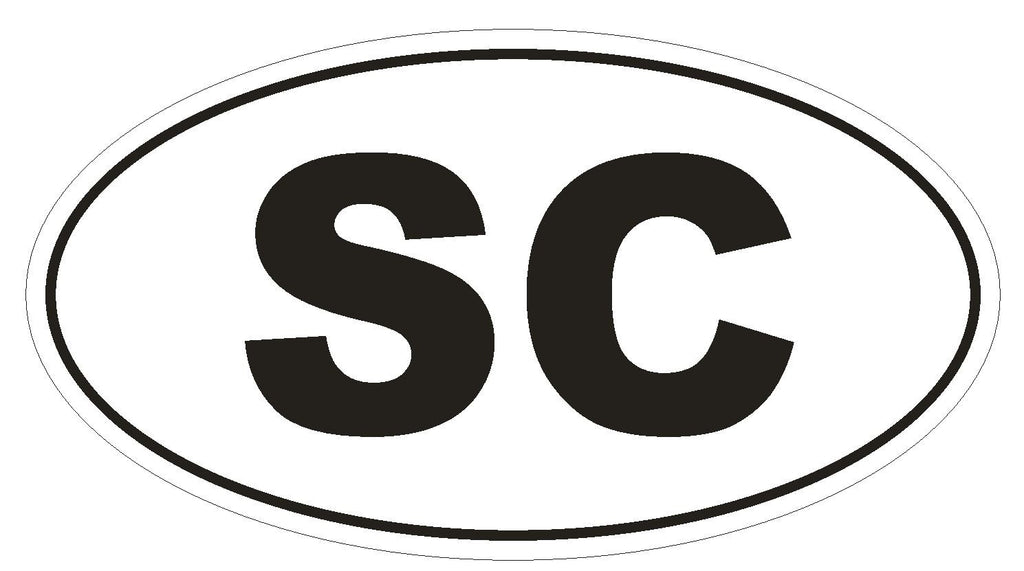 SC South Carolina Euro Oval Bumper Sticker or Helmet Sticker D487 Seychelles Country Code - Winter Park Products
