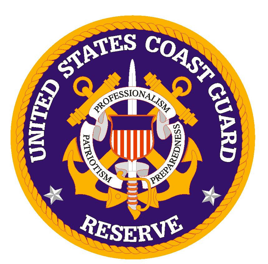 United States Coast Guard Reserve Vinyl Sticker R14 - Winter Park Products