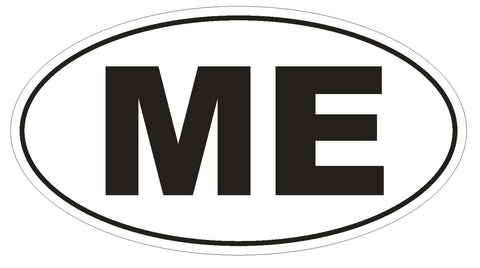 ME Maine Euro Oval Bumper Sticker or Helmet Sticker D465 Montenegro Country Code - Winter Park Products