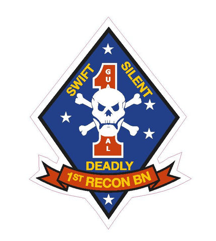 1st Recon Battalion  Vinyl Sticker R279 - Winter Park Products