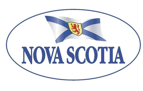 Nova Scotia Euro Oval Bumper Sticker or Helmet Sticker D346 - Winter Park Products