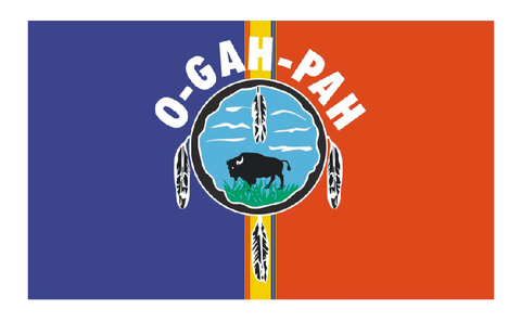 Quapaw Tribe Vinyl Flag Sticker F619 - Winter Park Products