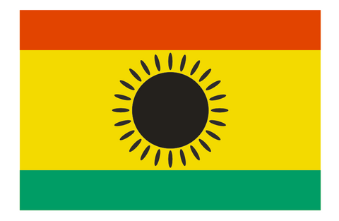 Jatibonicu Taino Tribal Nation Vinyl Flag Sticker F620 - Winter Park Products