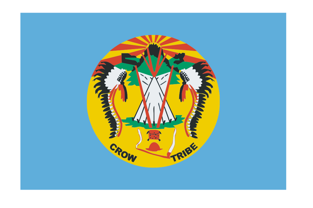 Crow Nation Vinyl Flag Sticker F617 - Winter Park Products