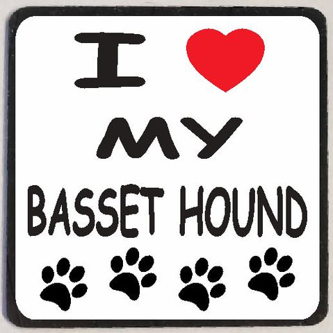 M131 I Love My Basset Hound Magnet