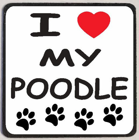 M133 I Love My Poodle Magnet