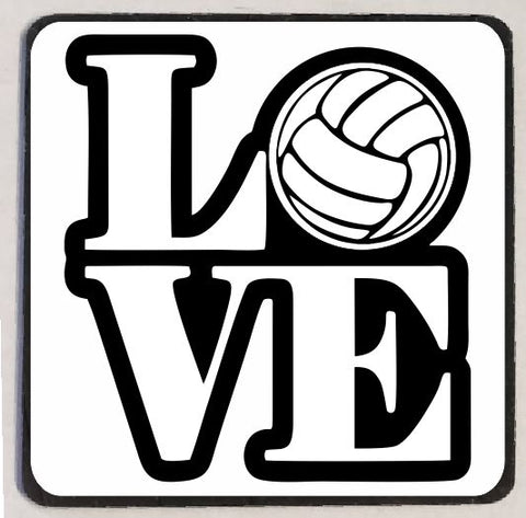 M102 Love Volleyball Magnet
