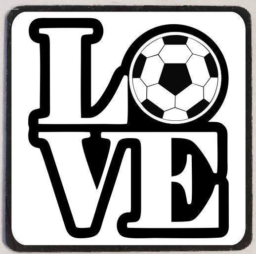 M101 Love Soccer Magnet