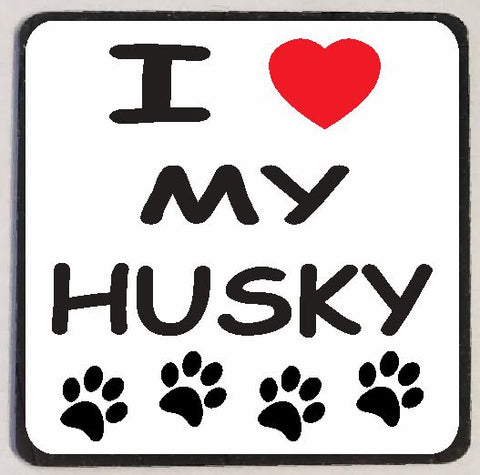 M121 I Love My Husky Magnet