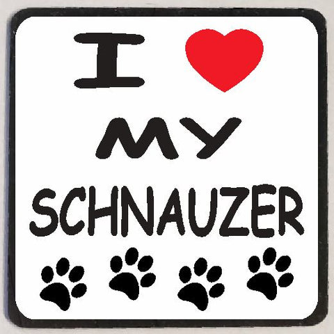 M127 I Love My Schnauzer Magnet