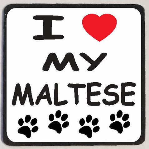 M135 I Love My Maltese Magnet