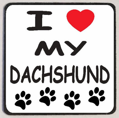 M124 I Love My Dachshund Magnet