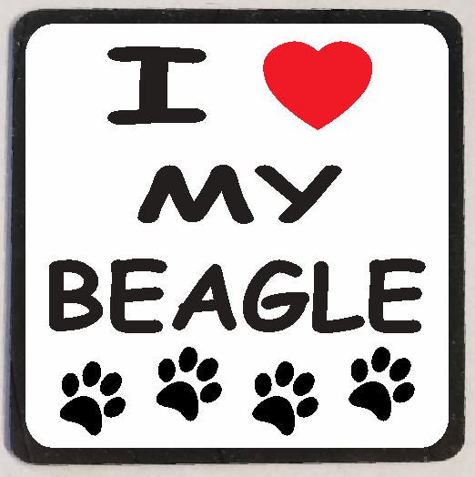 M144 I Love My Beagle Magnet