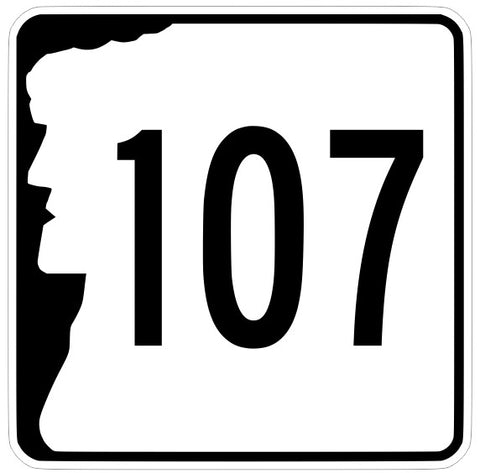 New Hampshire State Route 107 Sticker Decal R7155 Highway Sign Road Sign