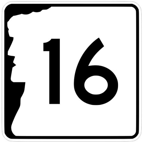New Hampshire State Route 16 Sticker Decal R7156 Highway Sign Road Sign