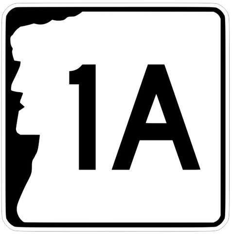 New Hampshire State Route 1A Sticker Decal R7157 Highway Sign Road Sign