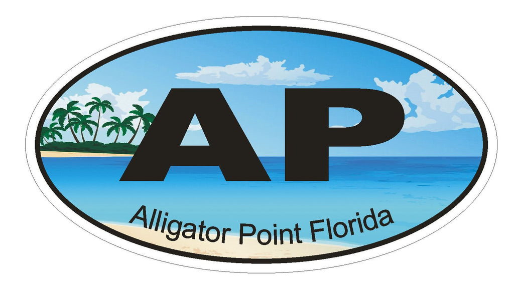 Alligator Point Florida Oval Bumper Sticker or Helmet Sticker D1179 - Winter Park Products