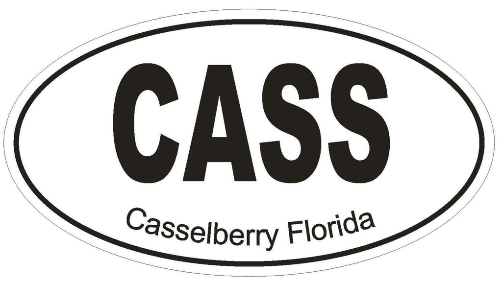 Casselberry Florida Oval Bumper Sticker or Helmet Sticker D1292 Euro Oval - Winter Park Products