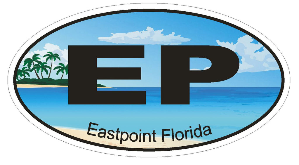 Eastpoint Florida Oval Bumper Sticker or Helmet Sticker D1199 - Winter Park Products