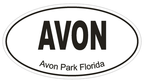 Avon Park Florida Oval Bumper Sticker or Helmet Sticker D1289 Euro Oval - Winter Park Products