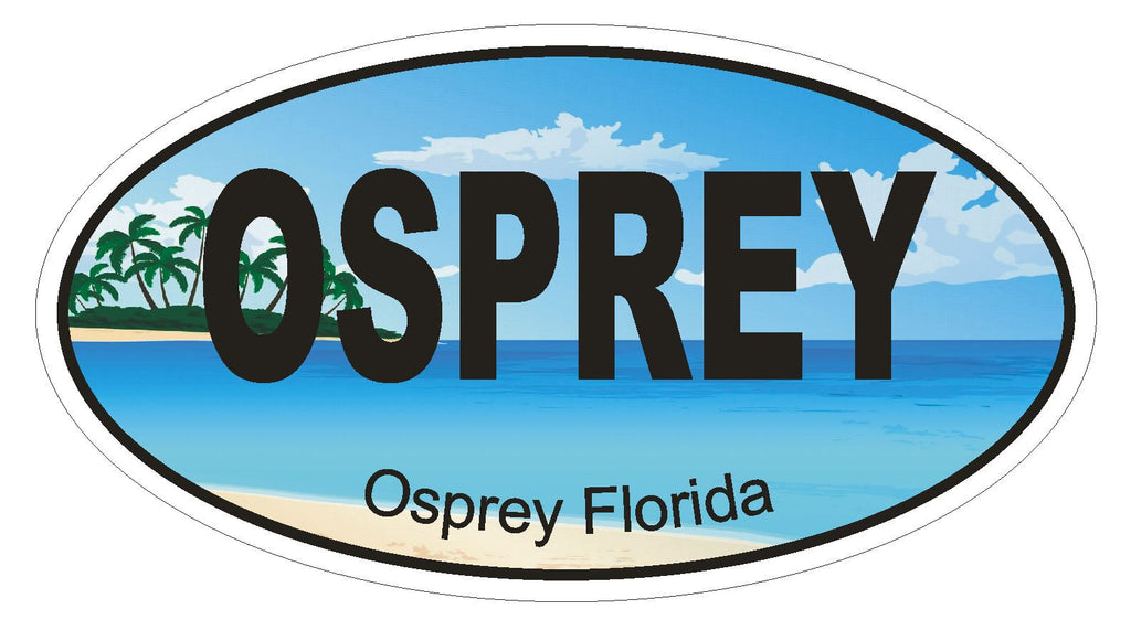 Osprey Florida Oval Bumper Sticker or Helmet Sticker D1258 Euro Oval - Winter Park Products