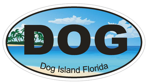 Dog Island Florida Oval Bumper Sticker or Helmet Sticker D1196 - Winter Park Products