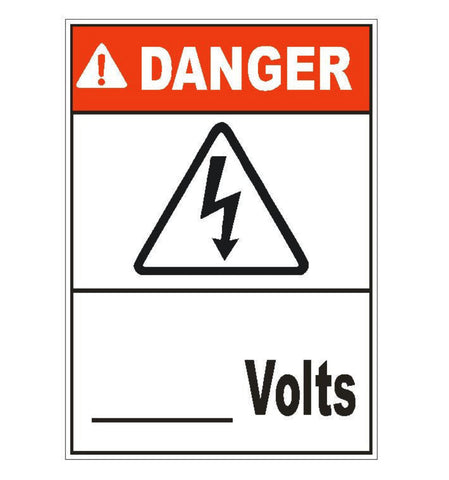 Danger High Voltage Sticker D1554 Electrical Safety Sign - Winter Park Products