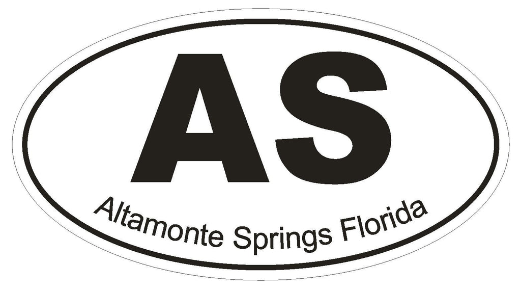 Altamonte Springs Florida Oval Bumper Sticker or Helmet Sticker D1287 Euro Oval - Winter Park Products