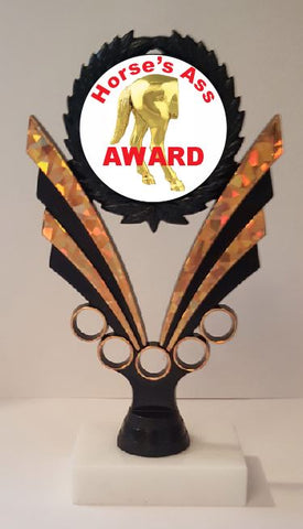 Horses Ass Trophy 7-1/4" Tall  AS LOW AS $3.99 each FREE SHIPPING T06N1 Gag Gift
