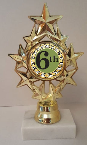 6th Place Trophy 7" Tall  AS LOW AS $3.99 each FREE SHIPPING T04N18